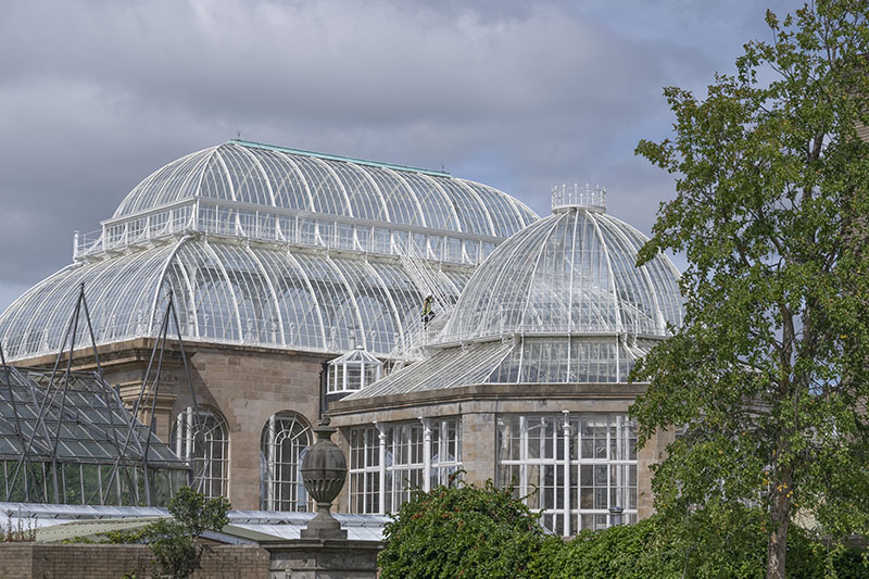 Back view of both Palm Houses at RBGE