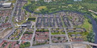 Aerial shot of Glasgow's Athletes' Village