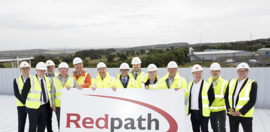 Topping out ceremony at new AIC Heating UK base in Lochgelly