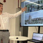 Jacob Hodgson presenting his competition entry
