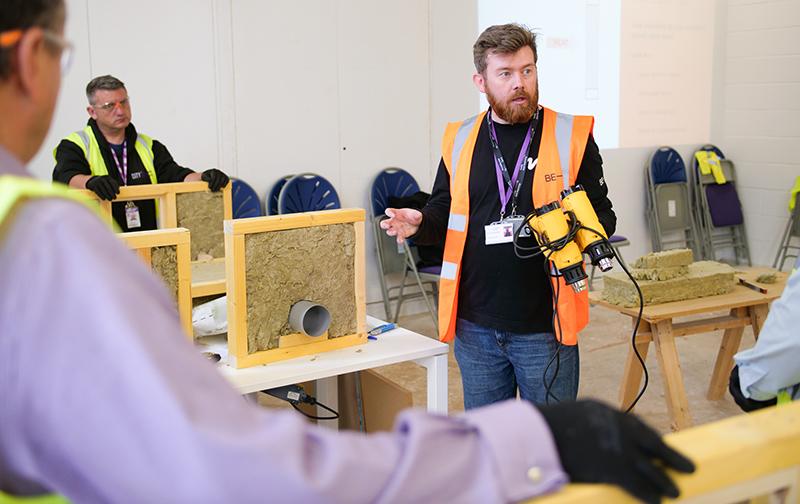 Construction classroom training session