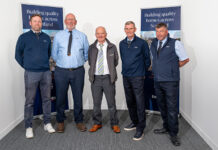 Five Bellway Scotland site managers earn award recognition Shaun Hasell, Jim McGregor, George Carty, Peter Lawrie, and Frank McLaughlan. Image credit: Bellway