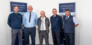 Shaun Hasell, Jim McGregor, George Carty, Peter Lawrie, and Frank McLaughlan. Image credit: Bellway