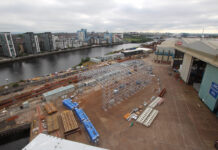 Build of £3.3m BAE Systems facility underway in Glasgow Aerial of site