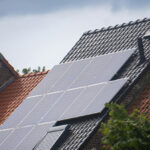 Solar panels on a domestic property
